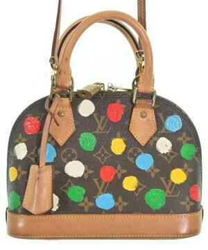 Louis Vuitton Alma handbag Painted Dots collaboration Yayoi Kusama Red